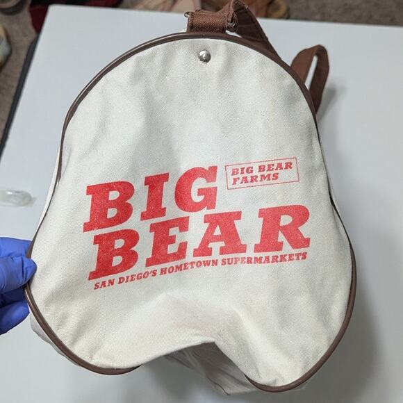 Vintage San Diego Padres Canvas Duffle Bag Big Bear Farms Pepsi Baseball MLB - Picture 5 of 6